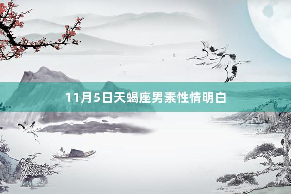 11月5日天蝎座男素性情明白